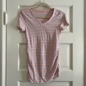 Isabel Maternity ruched multicolor tee